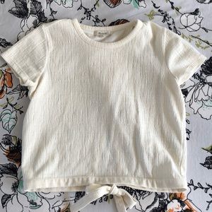 Madewell Split Back Cotton Crop Tee